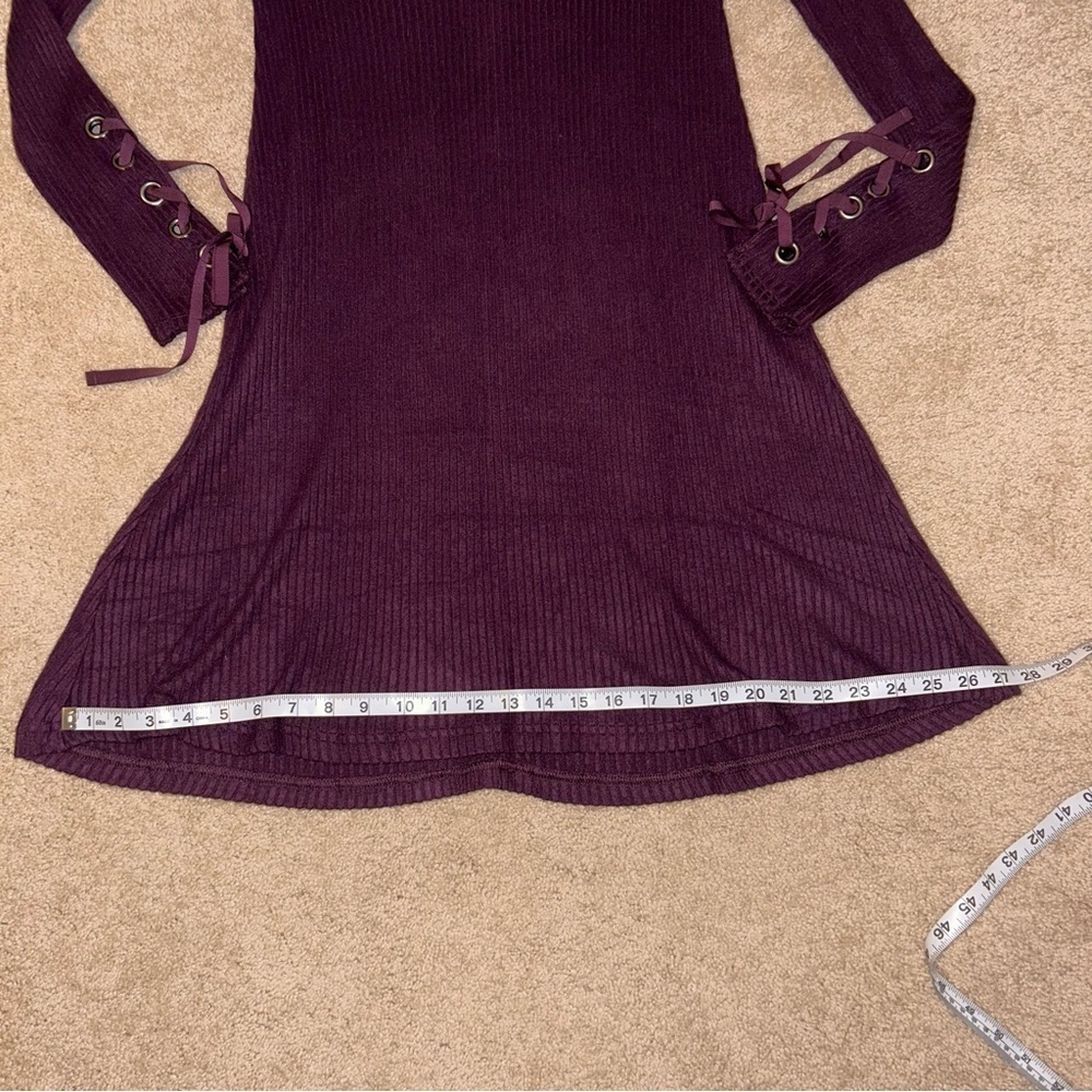 NWT American Eagle Maroon Soft and Sexy Plush Dress - Picture 9 of 9